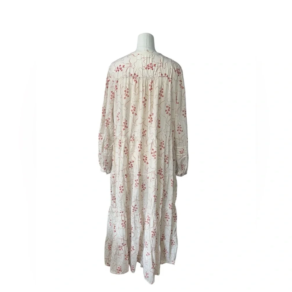 PER UNA - Pure Cotton Floral Midaxi Shirt Dress sz 16 R - Picture 4 of 7